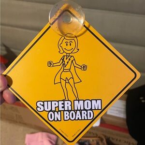 Super mom car window cling